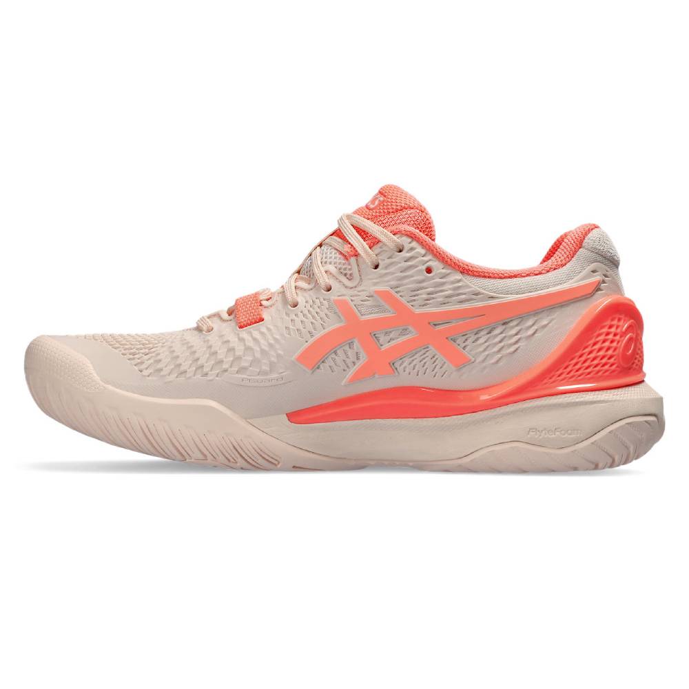 Asics Gel Resolution 9 Women's Tennis Shoe (Pink/Sun Coral) - RacquetGuys.ca