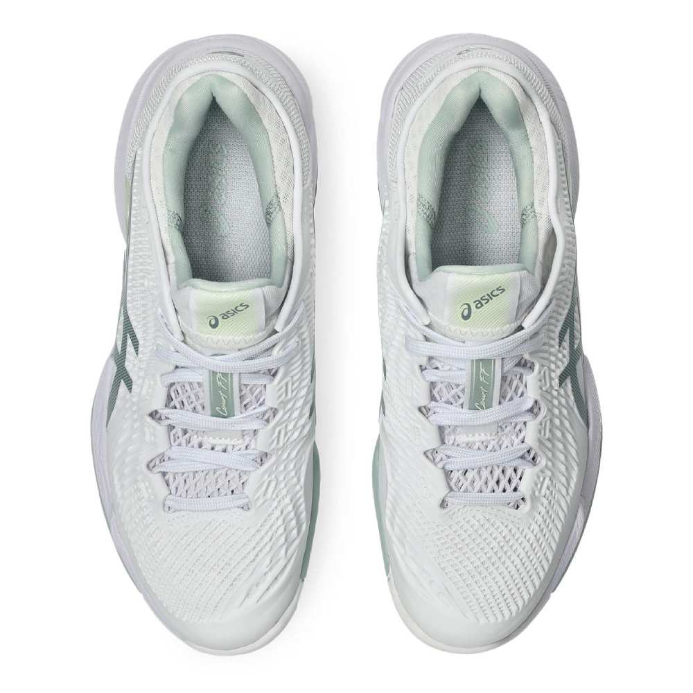 Asics Court FF 3 Women's Tennis Shoe (White/Lichen Rock) - RacquetGuys.ca