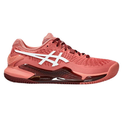 Asics Gel Resolution 9 Clay Women's Tennis Shoe (Pink/White) - RacquetGuys.ca
