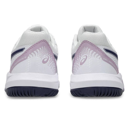 Asics Gel Dedicate 8 Wide Women's Tennis Shoe (White/Indigo Fog) - RacquetGuys.ca