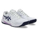 Asics Gel Dedicate 8 Wide Women's Tennis Shoe (White/Indigo Fog)