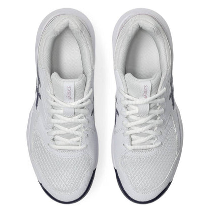 Asics Gel Dedicate 8 Wide Women's Tennis Shoe (White/Indigo Fog) - RacquetGuys.ca