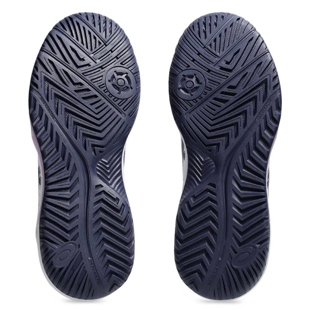 Asics Gel Dedicate 8 Women's Tennis Shoe (White/Indigo Fog) - RacquetGuys.ca