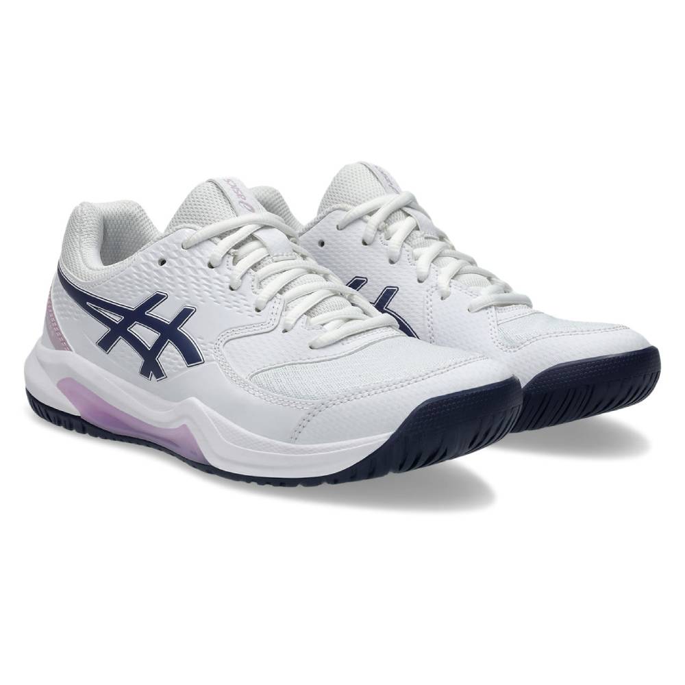 Asics Gel Dedicate 8 Women's Tennis Shoe (White/Indigo Fog) - RacquetGuys.ca