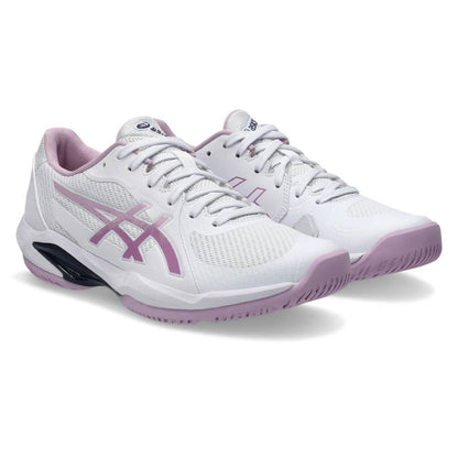Asics Solution Swift FF 2 Women's Tennis Shoe (White/Ube) - RacquetGuys.ca