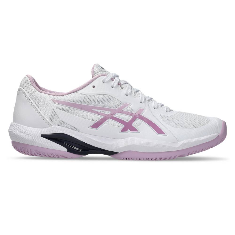 Asics Solution Swift FF 2 Women's Tennis Shoe (White/Ube) - RacquetGuys.ca
