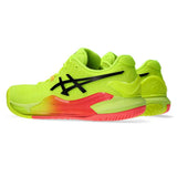 Asics Gel Resolution 9 Paris Edition Women's Tennis Shoe (Safety Yellow/Black) - RacquetGuys.ca