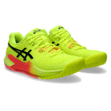 Asics Gel Resolution 9 Paris Edition Women's Tennis Shoe (Safety Yellow/Black) - RacquetGuys.ca