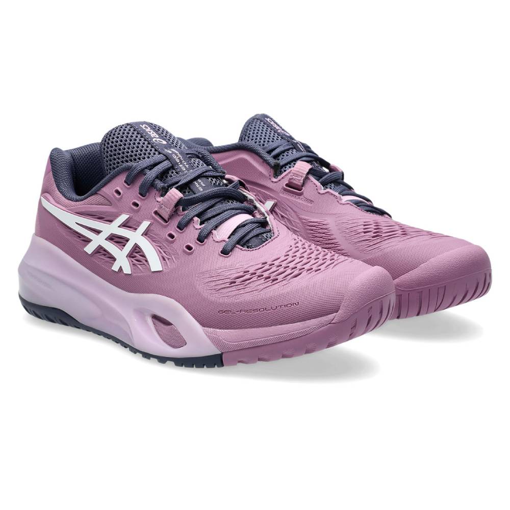 Asics Gel Resolution X Wide Women's Tennis Shoe (Ube Pink/White) - RacquetGuys.ca