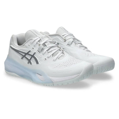 Asics Gel Resolution X Women's Tennis Shoe (White/Pure Silver) - RacquetGuys.ca