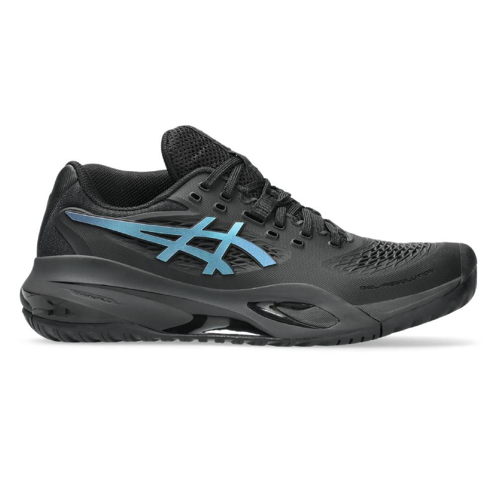 Asics Gel Resolution X Night Energy Women's Tennis Shoe (Black/Prism Blue) - RacquetGuys.ca