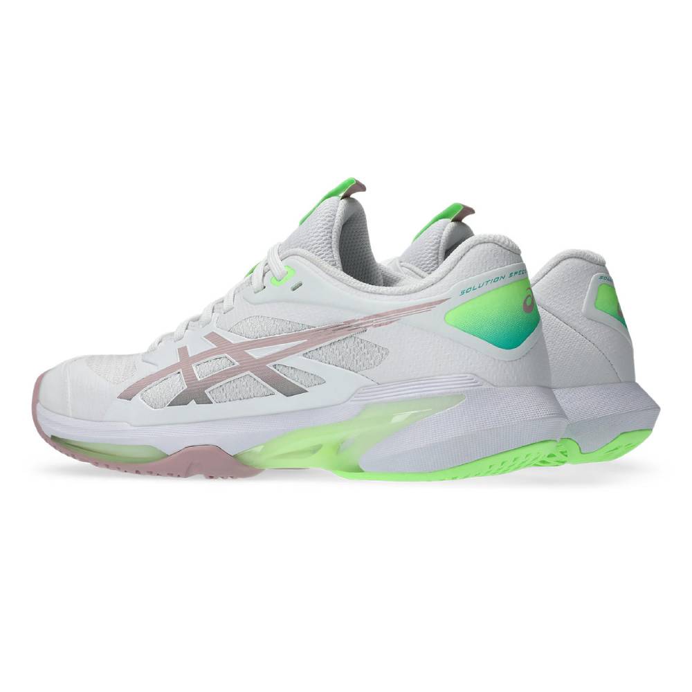 Asics Solution Speed FF 4 Women's Tennis Shoe (White/Morganite)