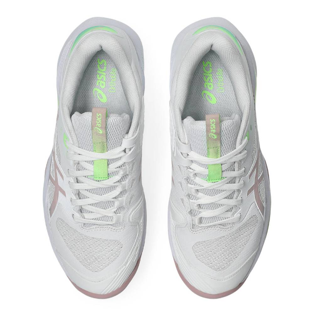 Asics Solution Speed FF 4 Women's Tennis Shoe (White/Morganite)