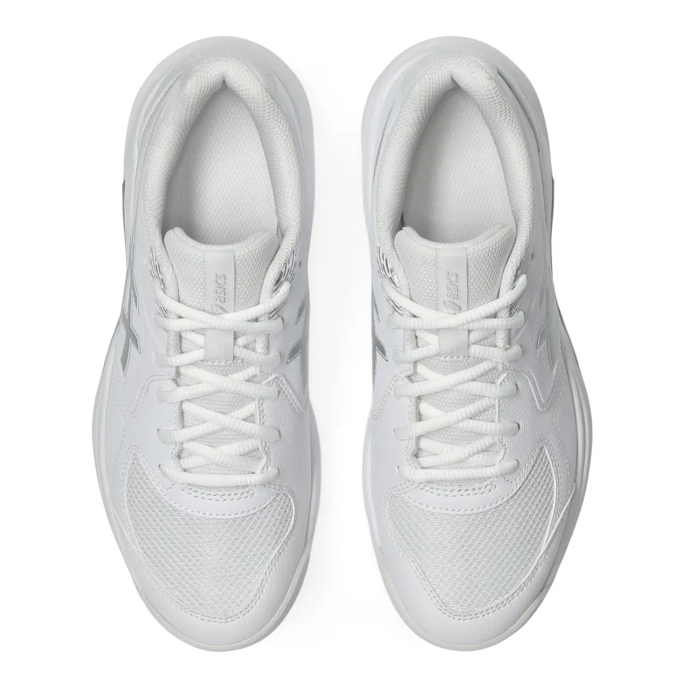 Asics Gel Dedicate 9 Wide Women's Tennis Shoe (White/Pure Silver) - RacquetGuys.ca