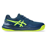 Asics Gel Resolution 9 GS Junior Tennis Shoe (Mako Blue/Safety Yellow)