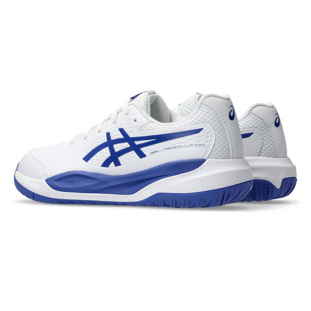 Asics Gel Resolution X  Junior Tennis Shoe (White/Dark Cobalt) - RacquetGuys.ca