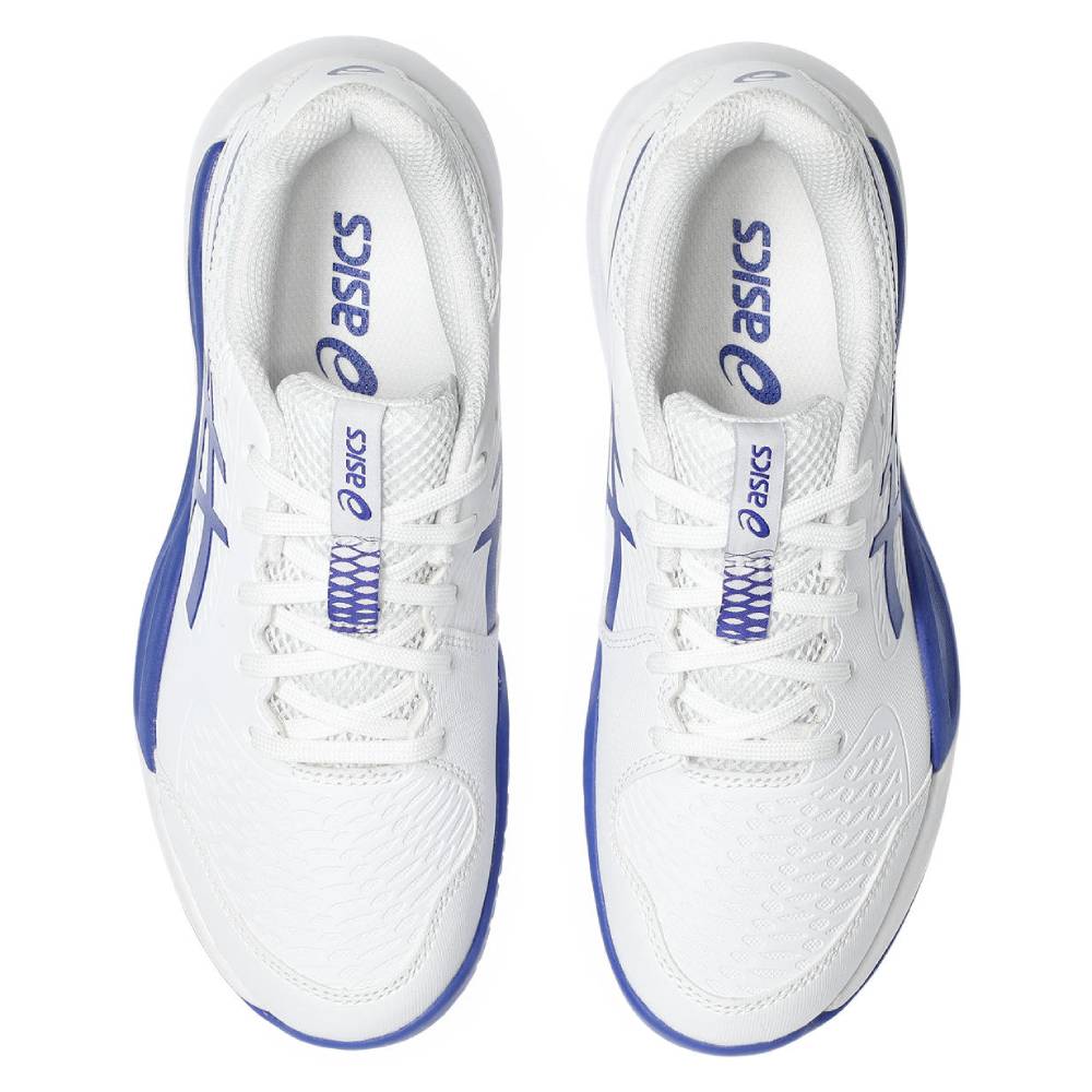 Asics Gel Resolution X  Junior Tennis Shoe (White/Dark Cobalt) - RacquetGuys.ca