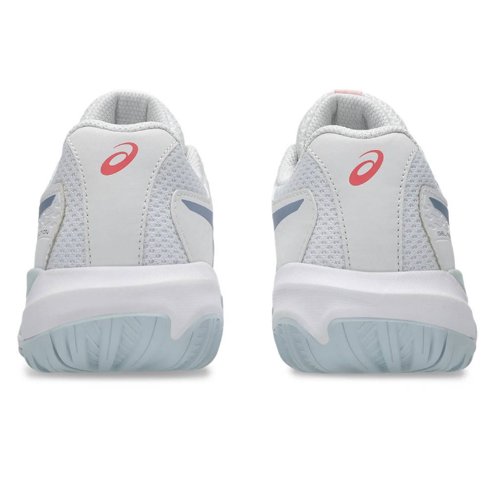 Asics Gel Resolution X GS Junior Tennis Shoe (White/Grey Blue) - RacquetGuys.ca