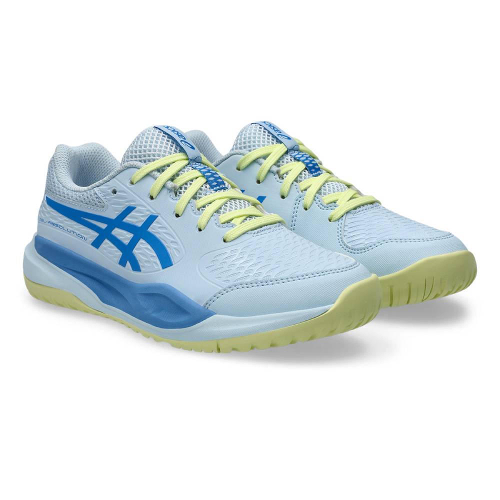 Asics Gel Resolution X Junior Tennis Shoe (Light Blue/Blue Coast) - RacquetGuys.ca