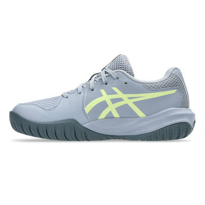 Asics Gel Resolution X Junior Tennis Shoe (Grey Blue/Pistachio) - RacquetGuys.ca