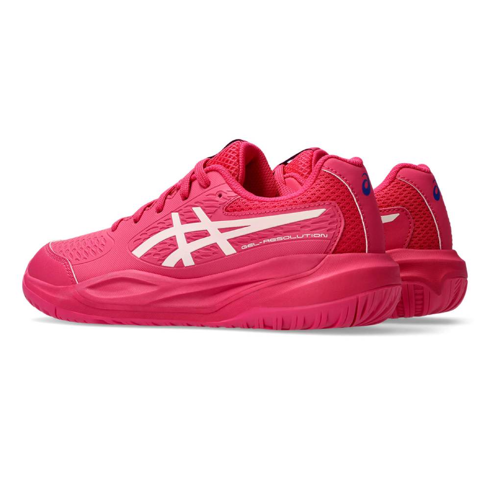 Asics Gel Resolution X Junior Tennis Shoe (Bright Rose/Cream) - RacquetGuys.ca