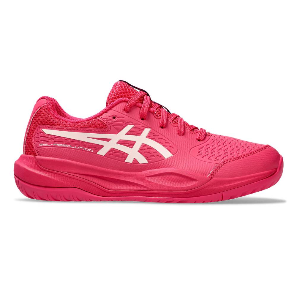 Asics Gel Resolution X Junior Tennis Shoe (Bright Rose/Cream) - RacquetGuys.ca