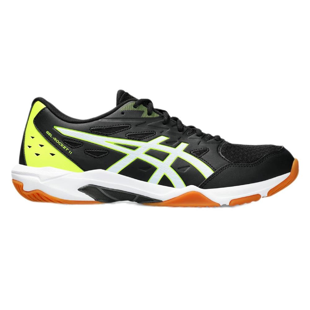 Asics Gel Rocket 11 Men s Indoor Court Shoe Black White RacquetGuys