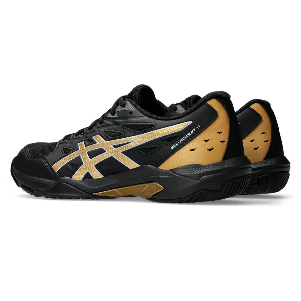 Asics Gel Rocket 11 Men's Indoor Court Shoe (Black/Piedmont Grey) - RacquetGuys.ca