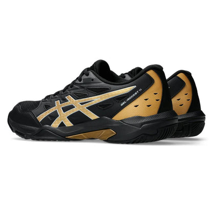 Asics Gel Rocket 11 Men's Indoor Court Shoe (Black/Piedmont Grey) - RacquetGuys.ca