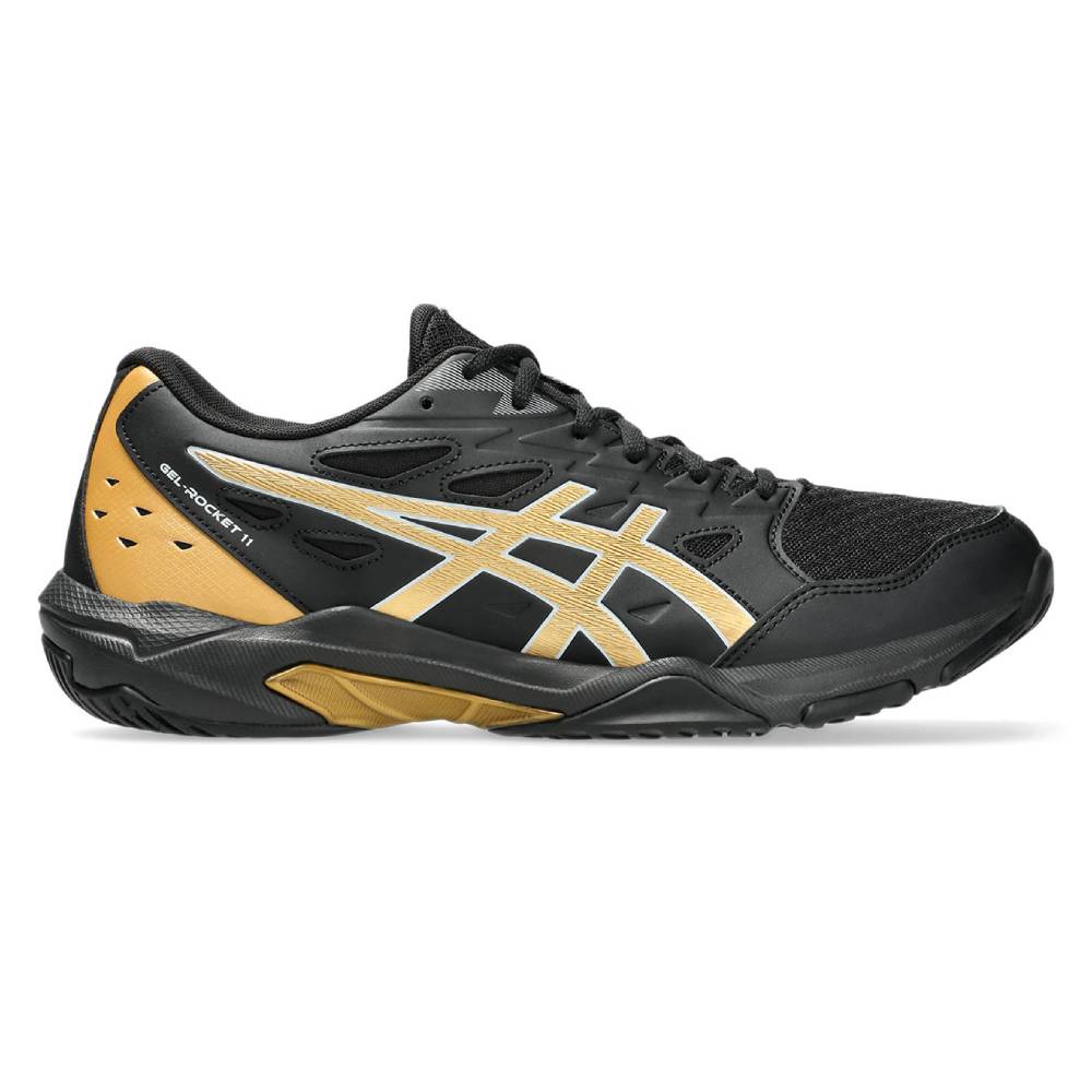 Asics Gel Rocket 11 Men's Indoor Court Shoe (Black/Piedmont Grey) - RacquetGuys.ca
