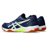 Asics Gel Rocket 11 Men's Indoor Court Shoe (Blue Expanse/Safety Yellow) - RacquetGuys.ca