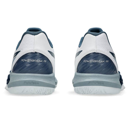 Asics Powerbreak FF Men's Indoor Court Shoe (White/Vintage Indigo) - RacquetGuys.ca
