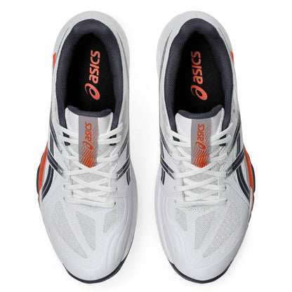 Asics Powerbreak FF Men's Indoor Court Shoe (White/Nova Orange) - RacquetGuys.ca