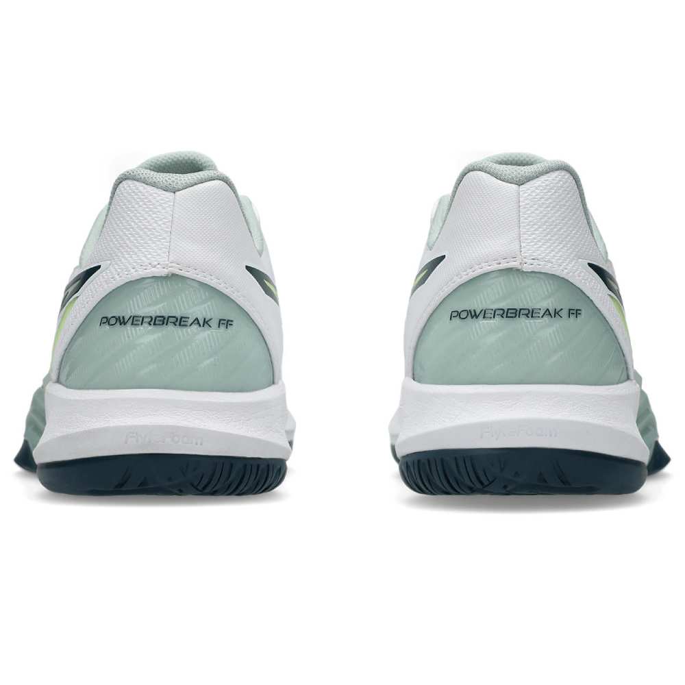 Asics Powerbreak FF Men's Indoor Shoe (White/Tranquil Teal) - RacquetGuys.ca