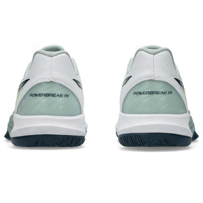 Asics Powerbreak FF Men's Indoor Shoe (White/Tranquil Teal) - RacquetGuys.ca