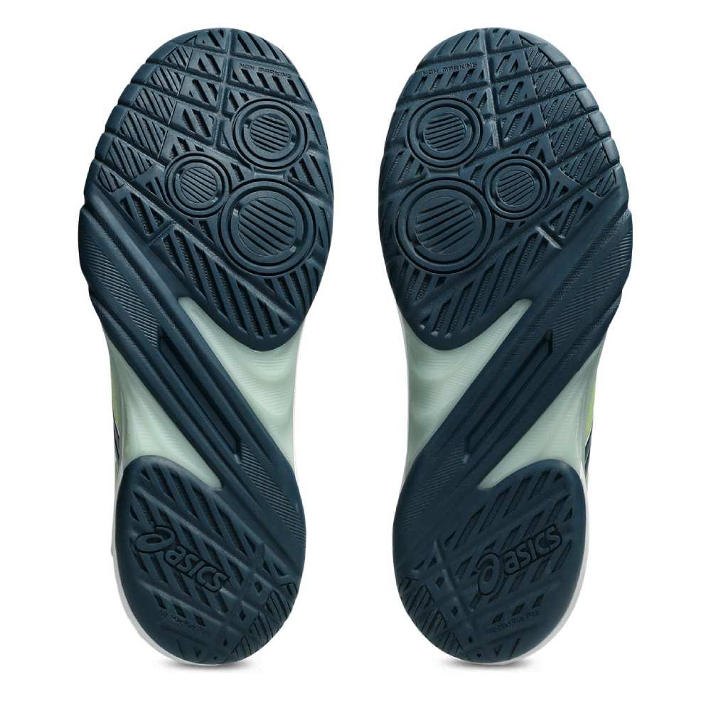 Asics Powerbreak FF Men's Indoor Shoe (White/Tranquil Teal) - RacquetGuys.ca