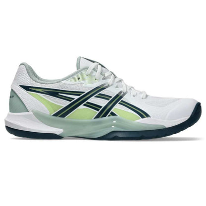 Asics Powerbreak FF Men's Indoor Shoe (White/Tranquil Teal) - RacquetGuys.ca