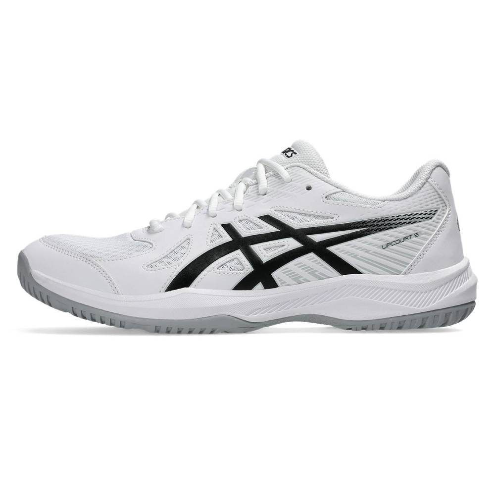 Asics Gel Upcourt 6 Men's Indoor Court Shoe (White/Black) - RacquetGuys.ca