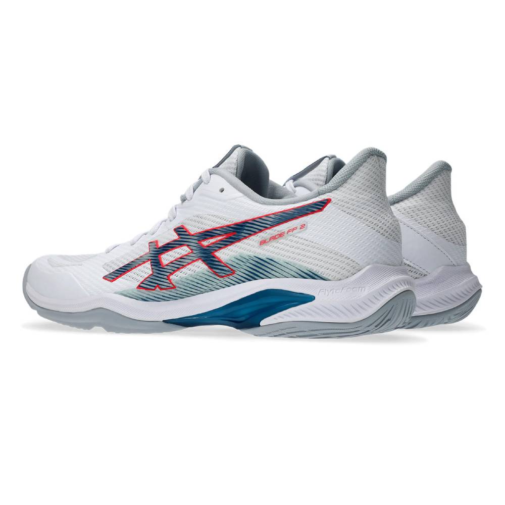 Asics Blade FF 2 Men's Indoor Court Shoe (White/Mako Blue) - RacquetGuys.ca