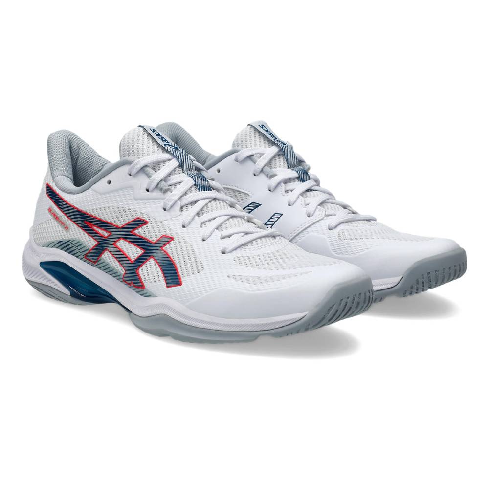 Asics Blade FF 2 Men's Indoor Court Shoe (White/Mako Blue) - RacquetGuys.ca