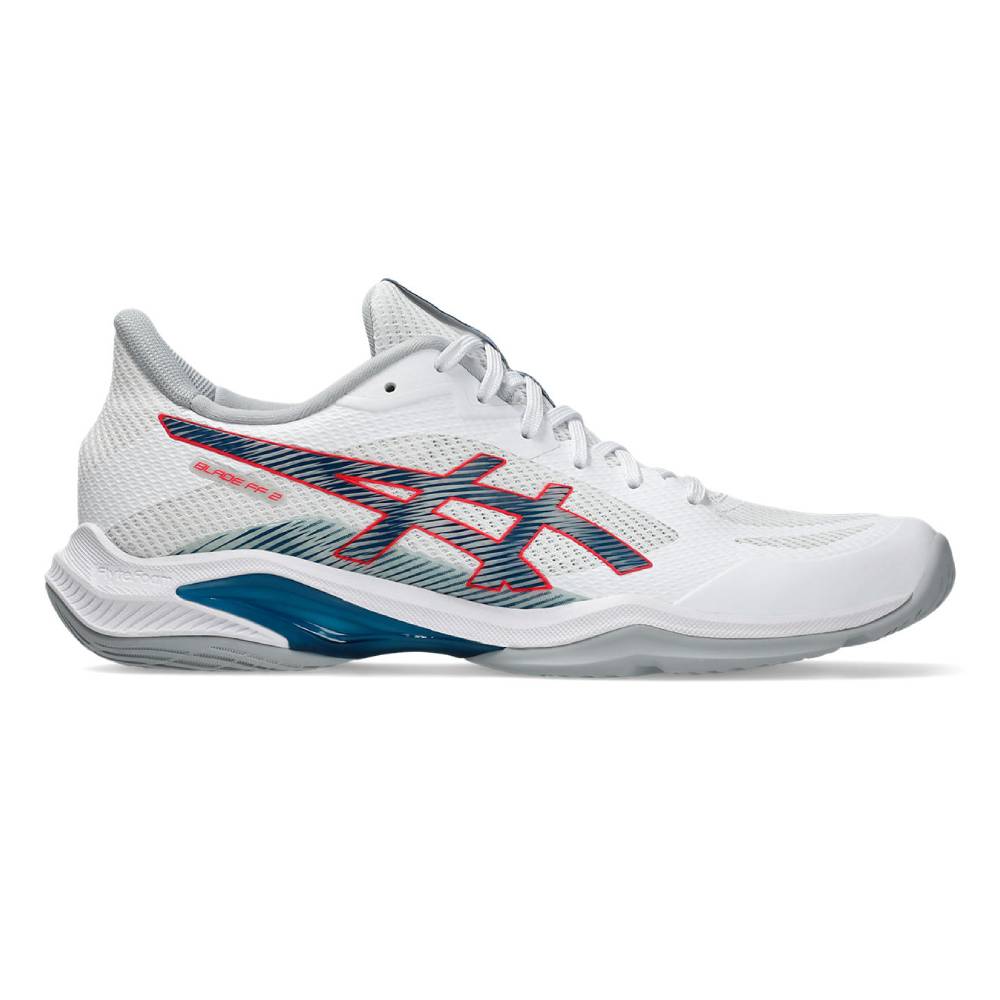 Asics Blade FF 2 Men's Indoor Court Shoe (White/Mako Blue) - RacquetGuys.ca