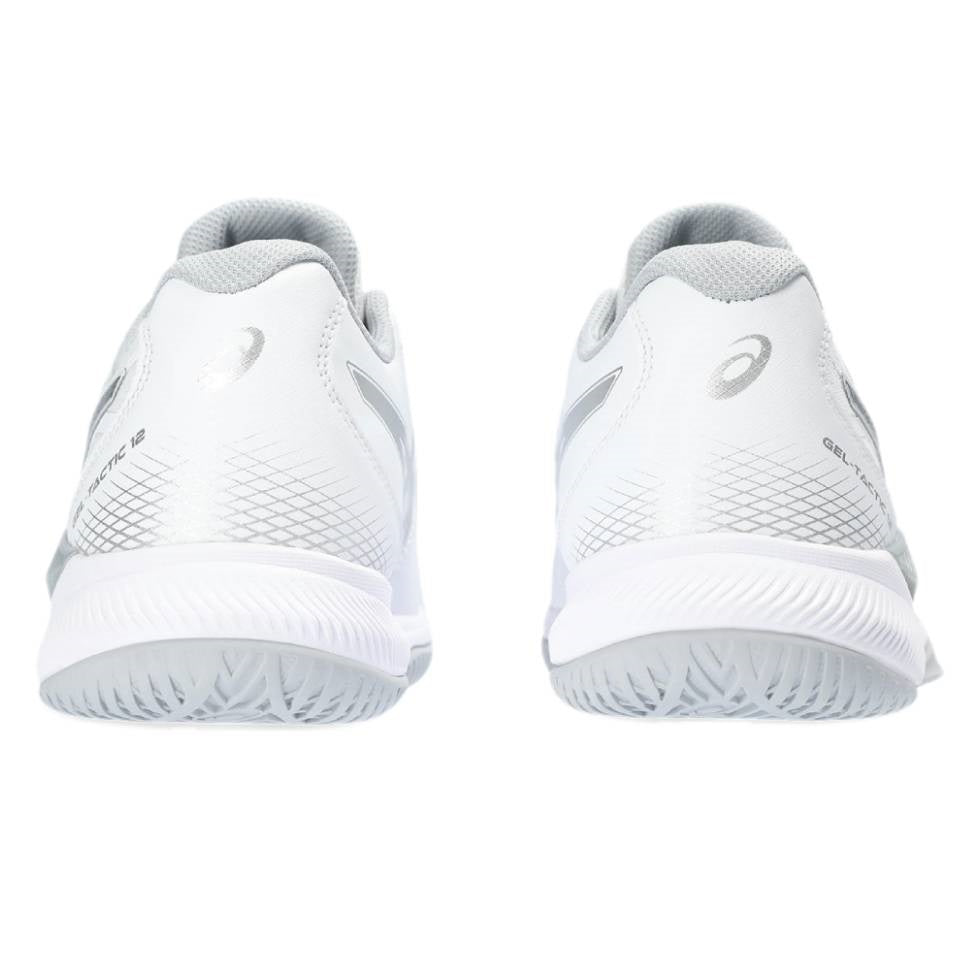 Asics Gel Tactic 12 Women's Indoor Court Shoe (White/Silver) ** add description** - RacquetGuys.ca