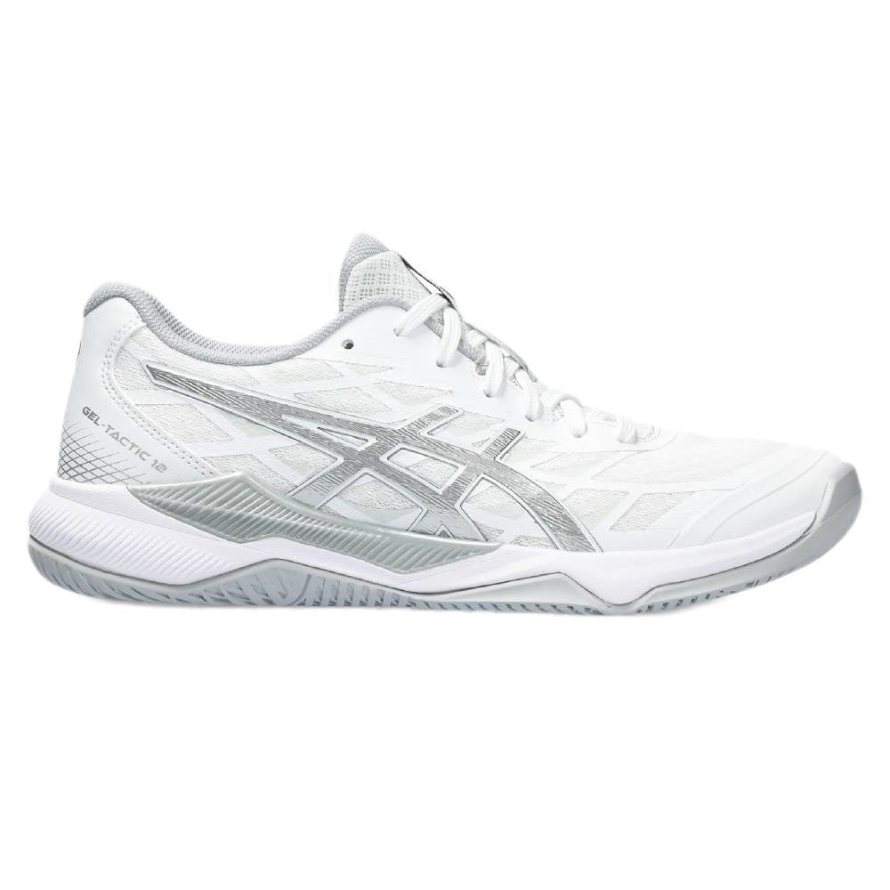 Asics Gel Tactic 12 Women's Indoor Court Shoe (White/Silver) ** add description** - RacquetGuys.ca