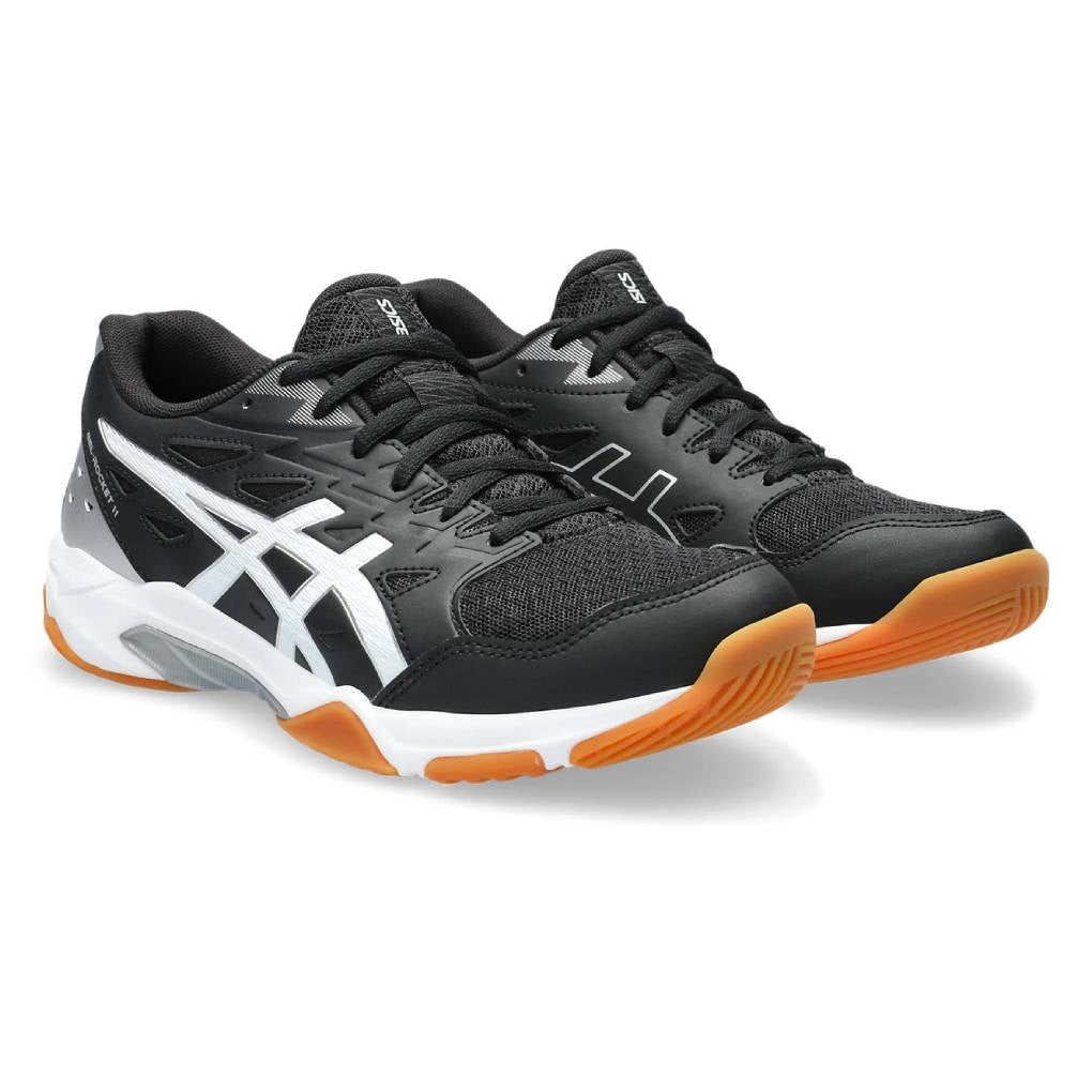 Asics Gel Rocket 11 Women's Indoor Court Shoe (Black/Silver) - RacquetGuys.ca