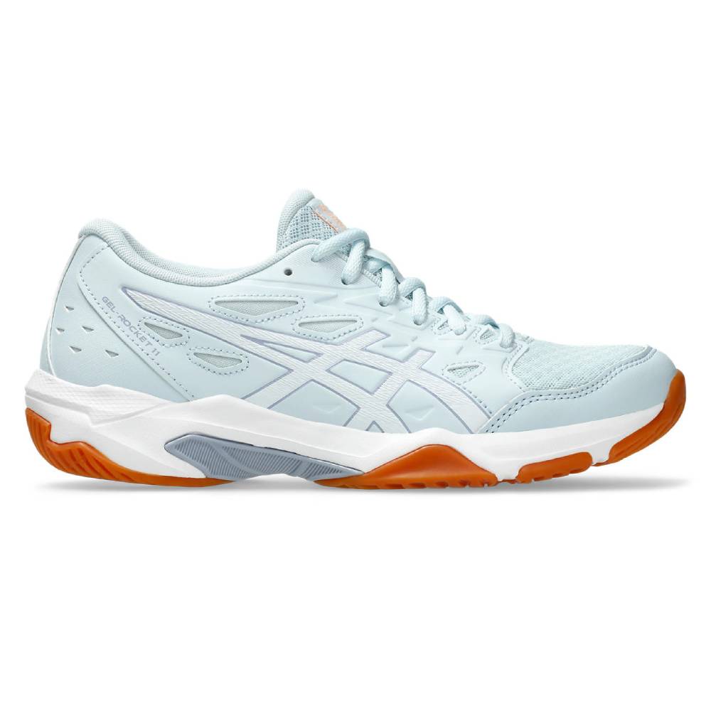Asics Gel Rocket 11 Women's Indoor Court Shoe (Cool Grey/White) - RacquetGuys.ca