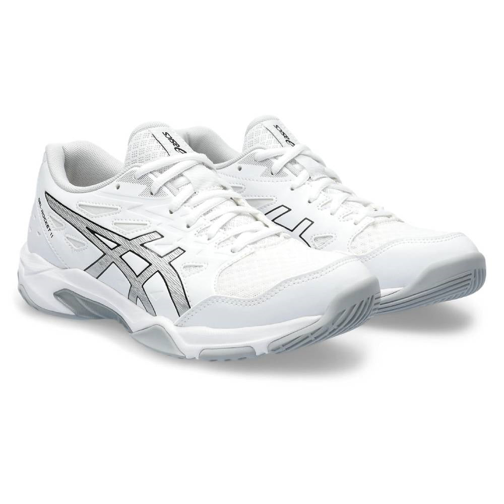Asics Gel Rocket 11 Women's Indoor Court Shoe (White/Silver