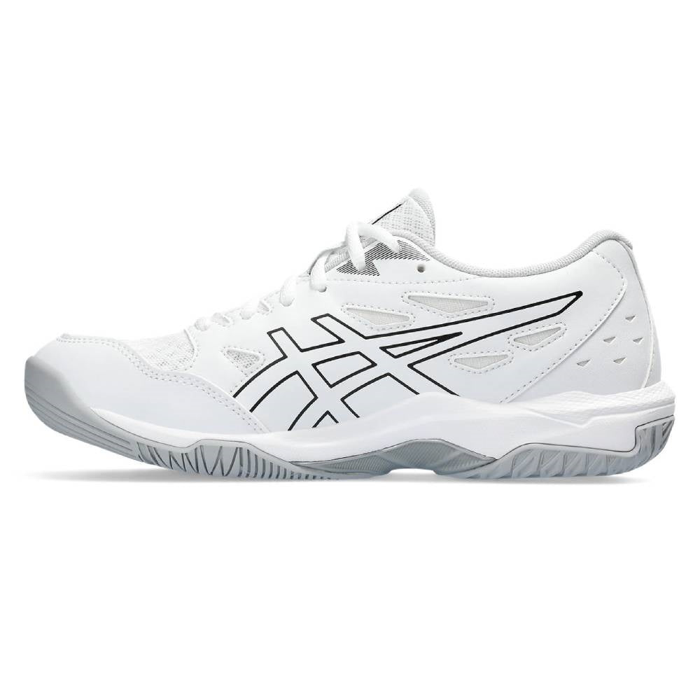 Asics Gel Rocket 11 Women's Indoor Court Shoe (White/Silver) - RacquetGuys.ca