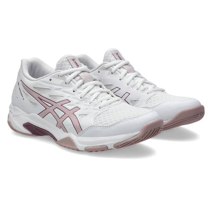 Asics Gel Rocket 11 Women's Indoor Court Shoe (White/Watershed Rose) - RacquetGuys.ca