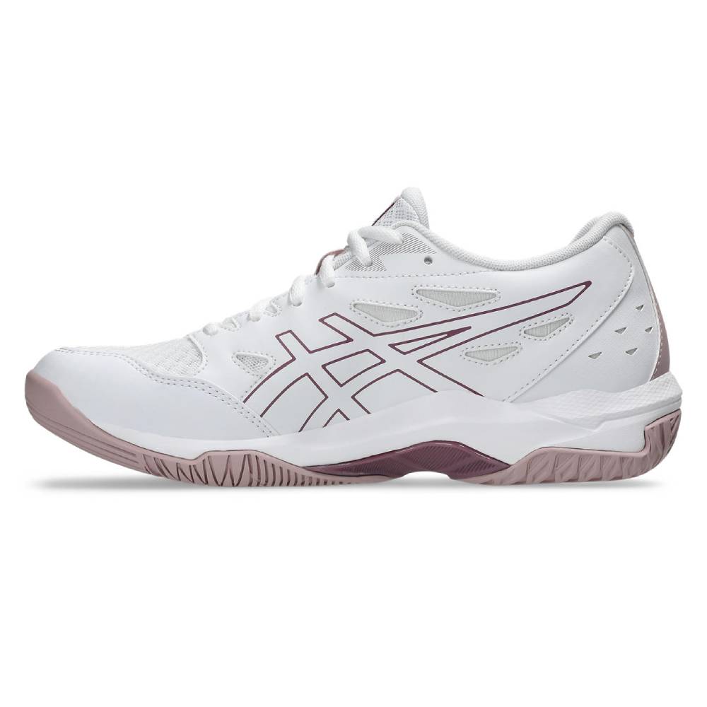 Asics Gel Rocket 11 Women's Indoor Court Shoe (White/Watershed Rose) - RacquetGuys.ca