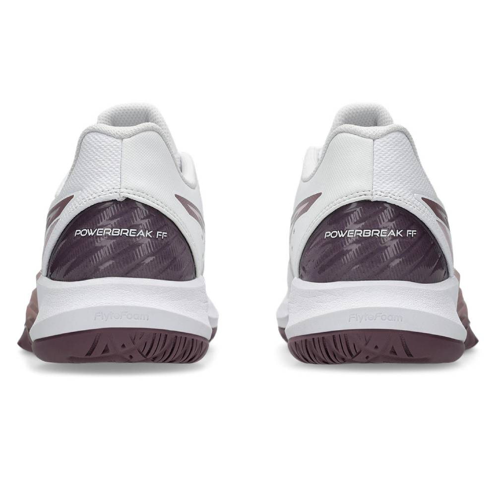 Asics Powerbreak FF Women's Tennis Shoe (White/Dusty Mauve) - RacquetGuys.ca